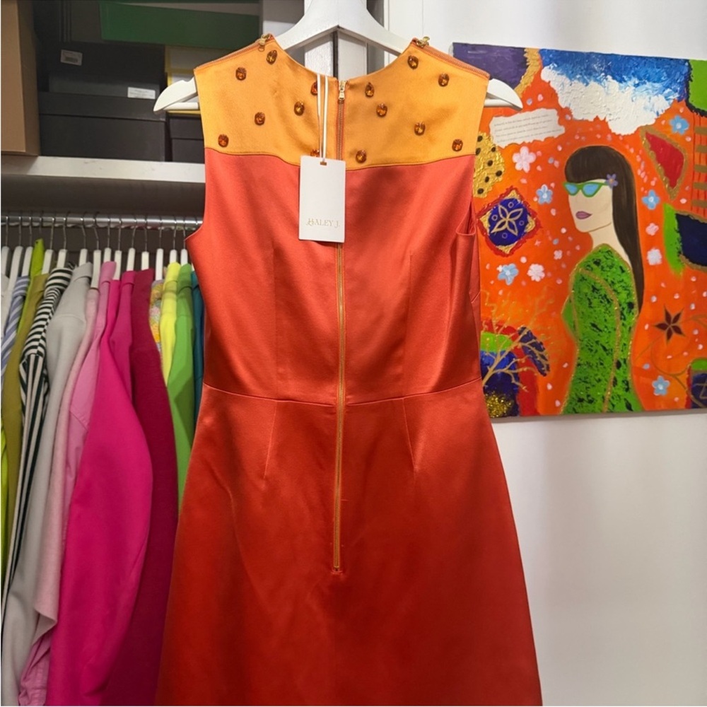 Orange and Red Sleeveless Dress - Picture 4 of 6